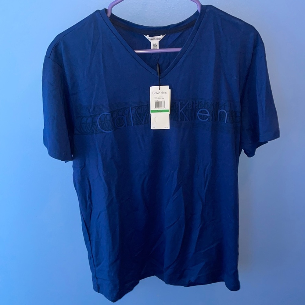 Calvin Klein dress T V-neck navy blue with tags